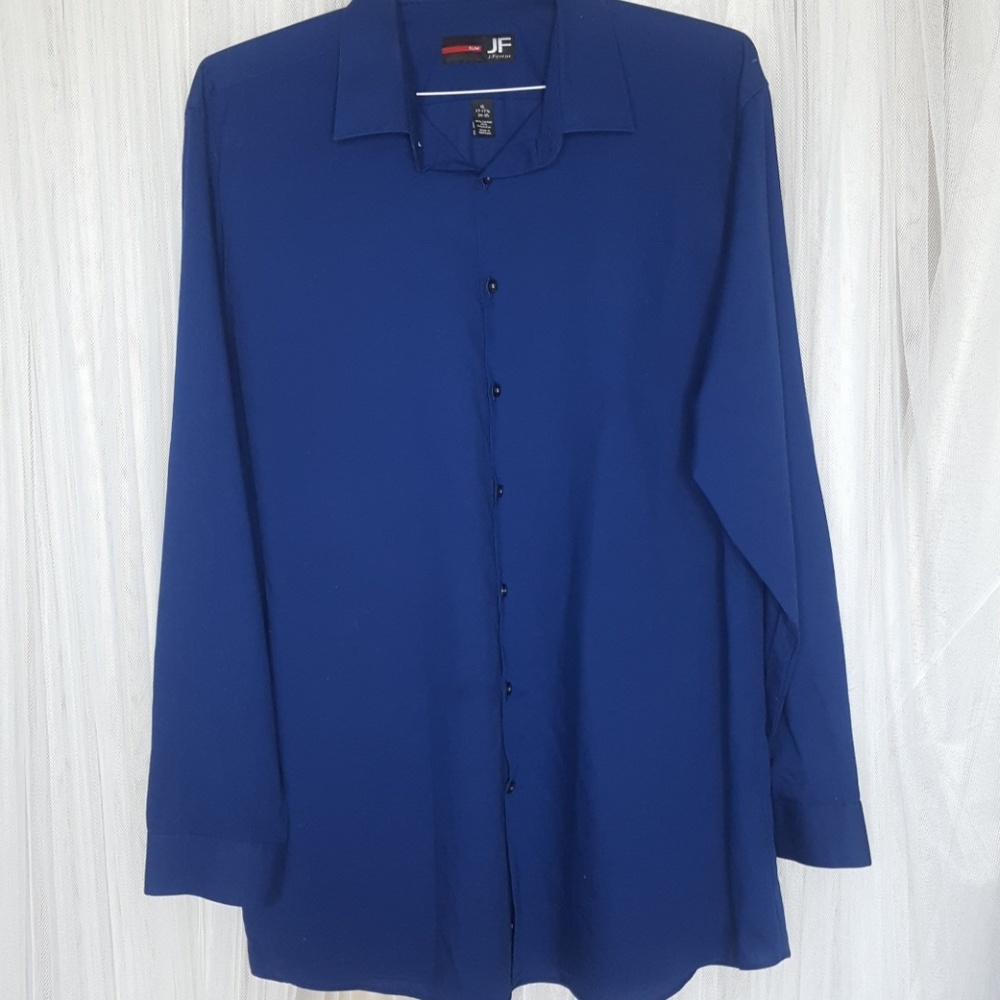 JF. Ferrar slim Men's blue button shirt | size XL